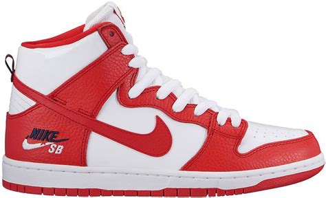 red Nike high top dunks